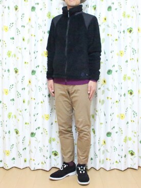 「アクティブ」｜「アイテム（ブルゾン）」を使った、タケゴールさん（メンズ・176cm）の冬コーディネート