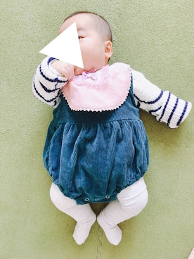「アイテム（ロンパース、グリーン系）」を使った、SaRa__さん（キッズ・60cm）の春コーディネート