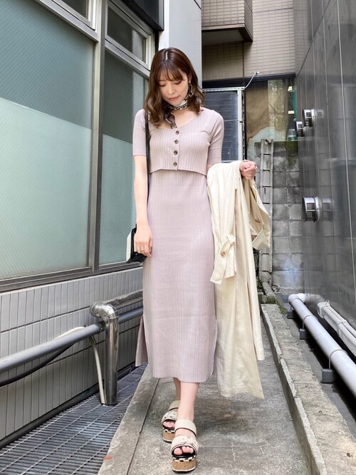 Mercuryduo児玉亜由美さんのワンピースを使ったコーディネート Zozotown