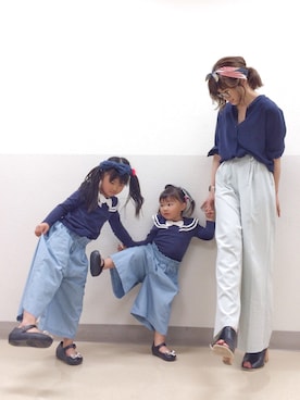 「titivate（ティティベイト）のアイテム」を使った、ゆんさん（キッズ・90cm）の夏コーディネート