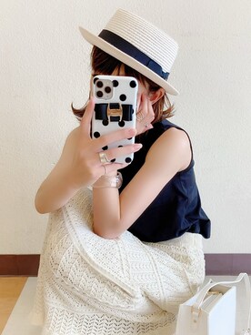 「iPhoneケース」｜「アイテム（その他）」を使った、ゆんさん（レディース・165cm）の夏コーディネート