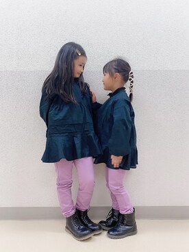 「BdeR（ビーデアール）のアイテム」を使った、ゆんさん（キッズ・110cm）の秋コーディネート