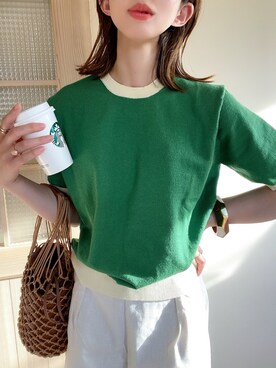 「CIAOPANIC TYPY（チャオパニックティピー）のアイテム（ブレスレット）」を使った、yunさん（レディース・165cm）の夏コーディネート