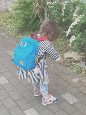 「OLD NAVY（オールドネイビー）のアイテム（サロペット/オーバーオール）」を使った、u_sさん（キッズ・80cm）の春コーディネート