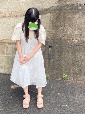 「sakishimatokyo（サキシマトーキョー）のアイテム（ヘアアクセサリー）」を使った、あゆこぴ 🐸さん（レディース・153cm）の夏コーディネート