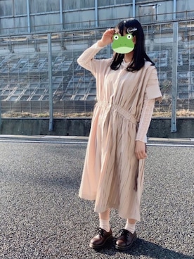 「sakishimatokyo（サキシマトーキョー）のアイテム（ヘアアクセサリー）」を使った、あゆこぴ 🐸さん（レディース・153cm）の冬コーディネート