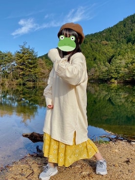 「sakishimatokyo」｜「アイテム（ハンチング/ベレー帽）」を使った、あゆこぴ 🐸さん（レディース・153cm）の冬コーディネート