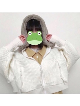 「sakishimatokyo（サキシマトーキョー）のアイテム（ブルゾン）」を使った、あゆこぴ 🐸さん（レディース・153cm）の冬コーディネート