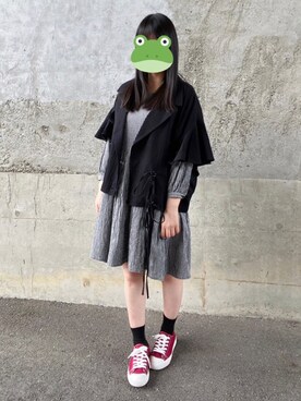 「sakishimatokyo（サキシマトーキョー）のアイテム（その他アウター）」を使った、あゆこぴ 🐸さん（レディース・153cm）の夏コーディネート