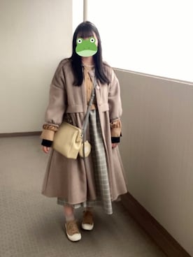 「sakishimatokyo（サキシマトーキョー）のアイテム（その他アウター）」を使った、あゆこぴ 🐸さん（レディース・153cm）の冬コーディネート