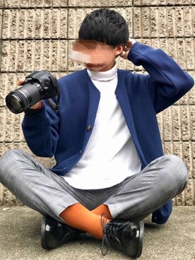 「ノーカラー」｜「アイテム（福袋/福箱）」を使った、hatahiroさん（メンズ・171cm）の秋コーディネート