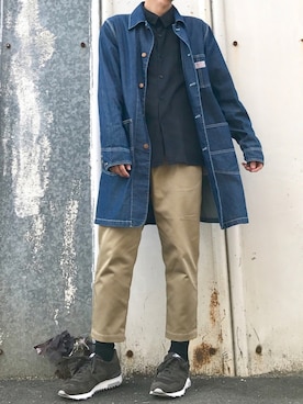 「coen（コーエン）のアイテム（その他アウター）」を使った、hatahiroさん（メンズ・171cm）の冬コーディネート