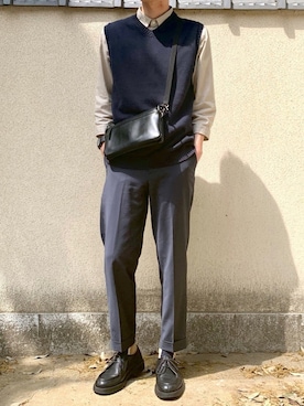 「KLEMAN（クレマン）の＜KLEMAN＞ PADRE/シューズ（モカシン/デッキシューズ）」を使った、hatahiroさん（メンズ・171cm）の春コーディネート