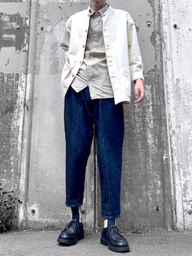 「KLEMAN（クレマン）の＜KLEMAN＞ PADRE/シューズ（モカシン/デッキシューズ）」を使った、hatahiroさん（メンズ・171cm）の春コーディネート