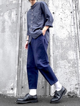 「KLEMAN（クレマン）の＜KLEMAN＞ PADRE/シューズ（モカシン/デッキシューズ）」を使った、hatahiroさん（メンズ・170cm）の夏コーディネート