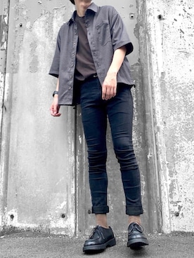 「KLEMAN（クレマン）の＜KLEMAN＞ PADRE/シューズ（モカシン/デッキシューズ）」を使った、hatahiroさん（メンズ・171cm）の夏コーディネート