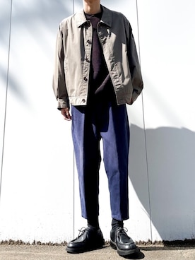 「Steven Alan（スティーブンアラン）のアイテム（ブルゾン）」を使った、hatahiroさん（メンズ・171cm）の春コーディネート