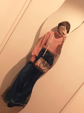 「me（ミイ）のアイテム（アクセサリー）」を使った、Chisakiさん（レディース・153cm）の冬コーディネート