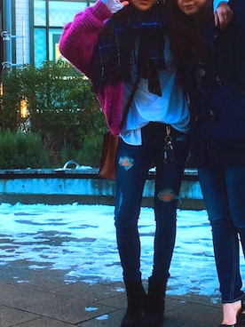 「Ungrid（アングリッド）のアイテム（マフラー）」を使った、tom.aさん（レディース・166cm）の冬コーディネート