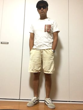 「HBNS（ハバノス）のアイテム（Tシャツ/カットソー）」を使った、2481093さん（メンズ・175cm）の夏コーディネート