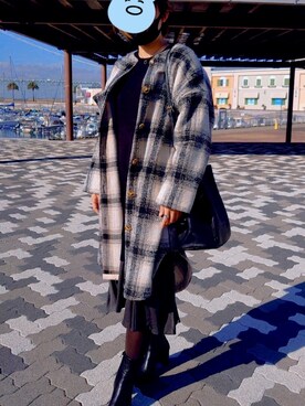 「NANO universe（ナノユニバース）のアイテム（トレンチコート）」を使った、Mayuka...さん（レディース・166cm）の冬コーディネート
