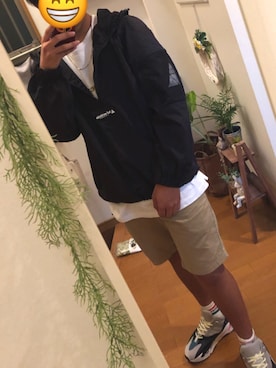 「HUF」｜「アイテム（その他アウター）」を使った、おたさん（メンズ・178cm）の秋コーディネート