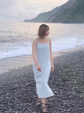 「海」｜「アイテム（ジャンパースカート）」を使った、sin19951201さん（レディース・166cm）の夏コーディネート