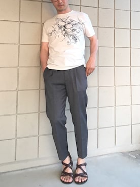 「ARMANI（アルマーニ）のアイテム（パンツ）」を使った、加州さん（メンズ・168cm）の夏コーディネート