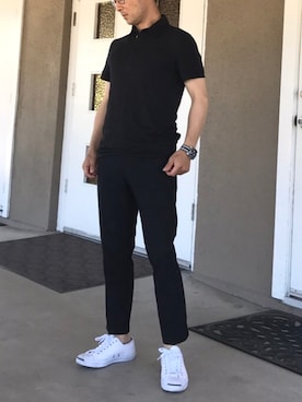 「TOPMAN（トップマン）のアイテム（スラックス）」を使った、加州さん（メンズ・168cm）の夏コーディネート