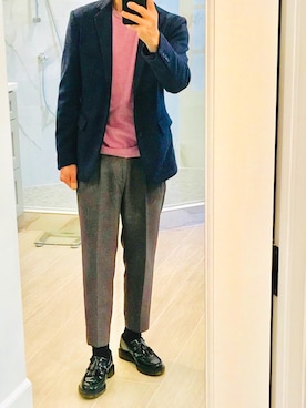 「TOPMAN（トップマン）のアイテム（その他トップス）」を使った、加州さん（メンズ・168cm）の冬コーディネート