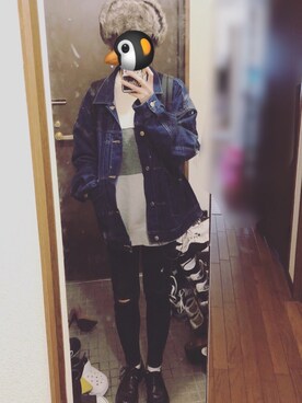 「FREE'S MART（フリーズマート）のアイテム（キャップ）」を使った、▽△さん（レディース・158cm）の秋コーディネート