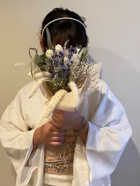 「メゾンドココのアイテム（その他、ホワイト系）」を使った、春谷 さくらさん（レディース・151cm）の秋コーディネート