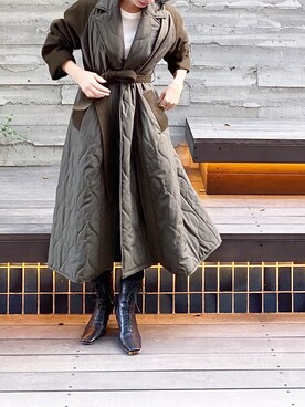 「ETRE TOKYO（エトレトウキョウ）のアイテム（その他アウター）」を使った、SARASAさん（レディース・159cm）の秋コーディネート