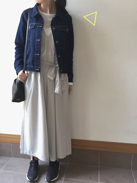 「AS KNOW AS PINKY（アズノゥアズピンキー）のアイテム（オールインワン・サロペット）」を使った、s a y a ▽さん（レディース・164cm）の春コーディネート