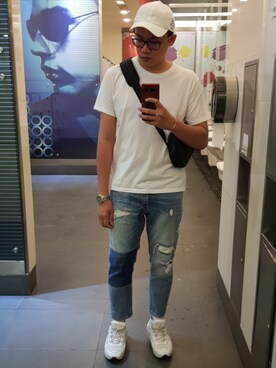 「hangout」｜Chan CheeHongさん（メンズ・180cm）の冬コーディネート