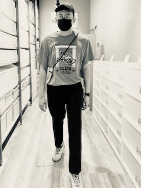 「WEAR」｜「アイテム（アクセサリー）」を使った、Chan CheeHongさん（メンズ・180cm）の冬コーディネート