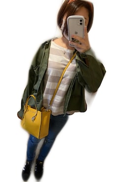 「CARETTE（カレット）のアイテム」を使った、Riririさん（レディース・158cm）の春コーディネート