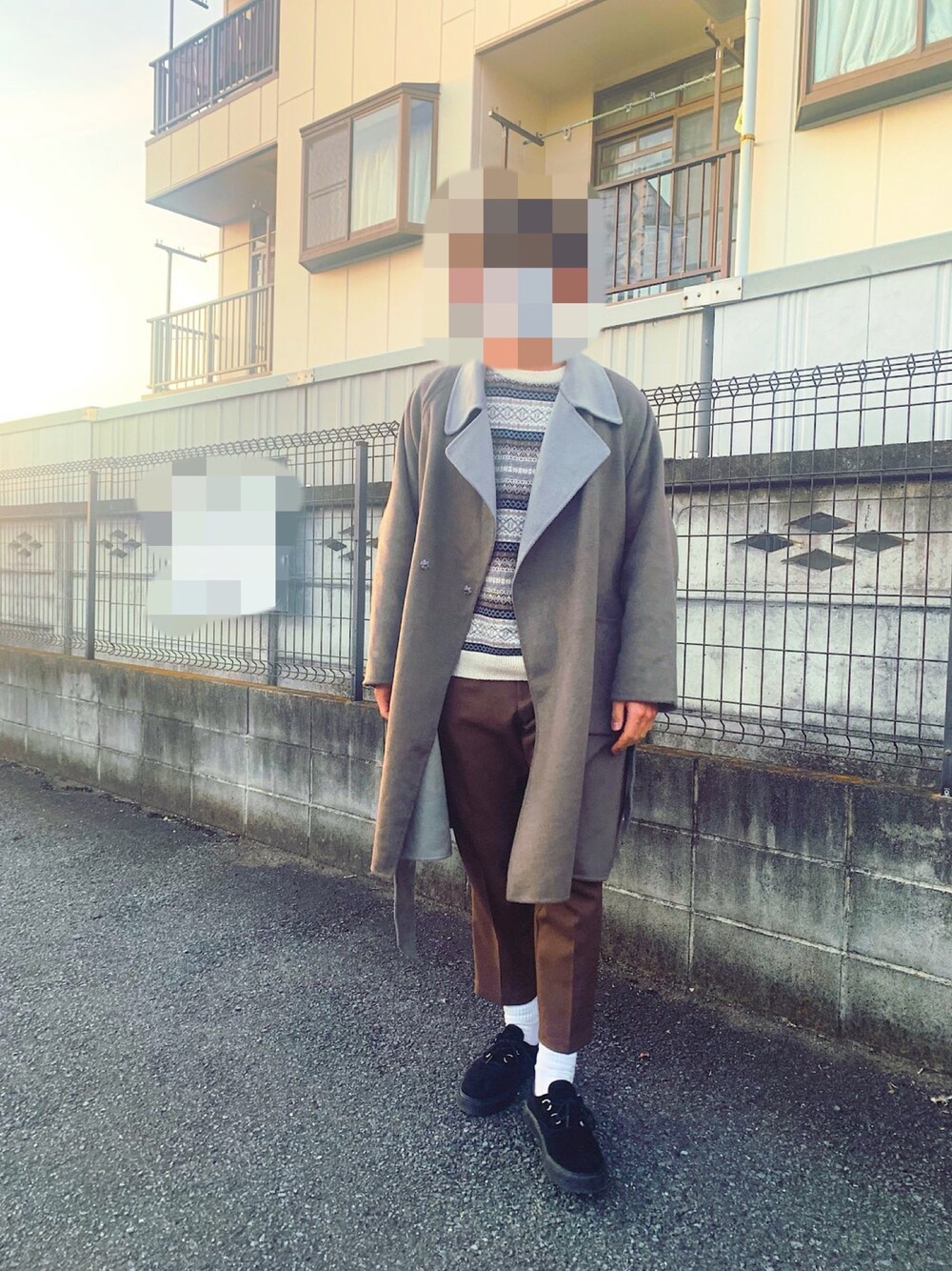 「シンプルコーデ、プチプラコーデ、大人コーデ、おしゃれさんと繋がりたい、冬」｜「niko and...の無双仕立てメルトンラップコート（その他アウター、グレー系）」を使った、たけちさん（メンズ・180cm）の冬コーディネートの1枚目の写真