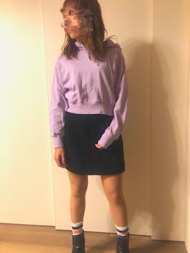 「くつした」｜「アイテム（ブルゾン）」を使った、yukkoさん（レディース・158cm）の春コーディネート