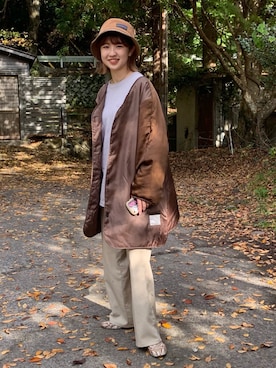 「RETRO GIRL（レトロガール）のアイテム（その他シューズ）」を使った、Moeriさん（レディース・163cm）の秋コーディネート