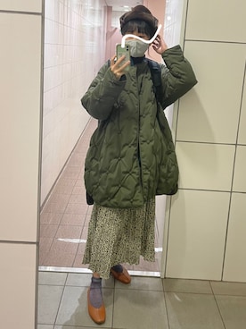 「Discoat」｜「アイテム（ダウンジャケット/コート）」を使った、Moeriさん（レディース・163cm）の冬コーディネート