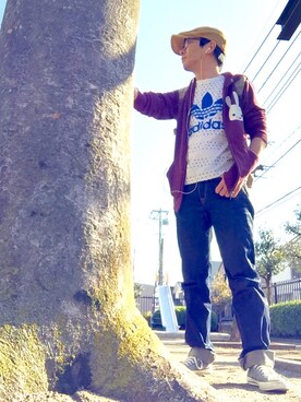 「CUNE（キューン）のアイテム（パンツ）」を使った、白井尚 takashi shiraiさん（メンズ・168cm）の春コーディネート