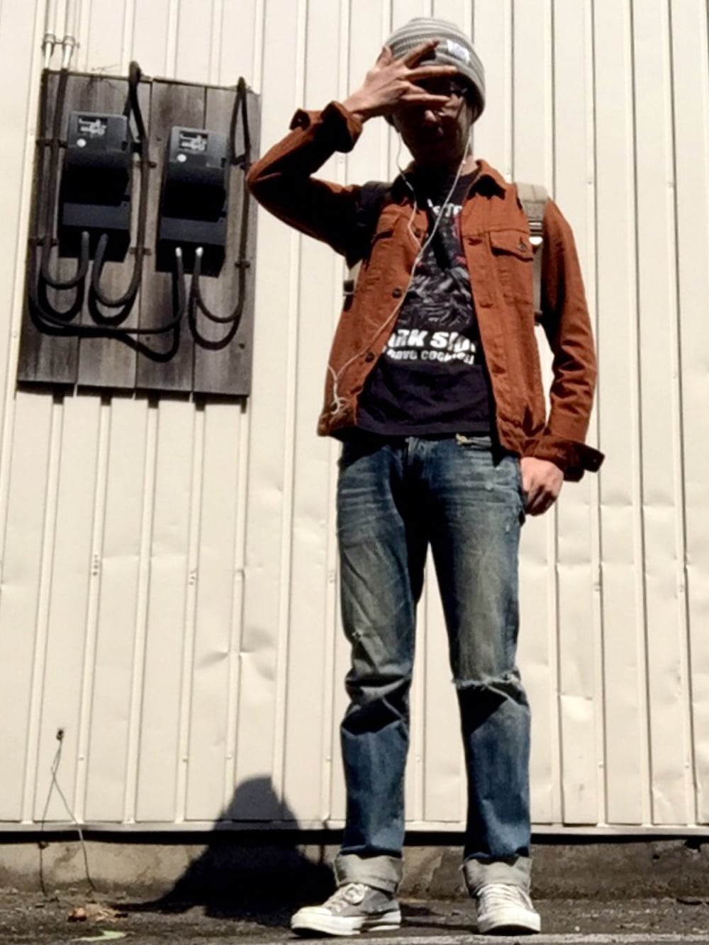 CUNEのデニムジャケットを使ったメンズ人気ファッション