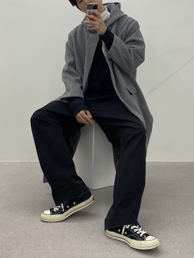 「メンズライク」｜「アイテム（その他アウター）」を使った、shuichiさん（メンズ・187cm）の冬コーディネート