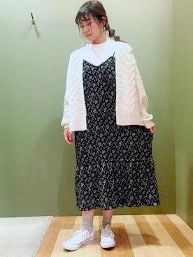 「セットアイテム」｜「アイテム（シャツワンピース）」を使った、ほしさん（レディース・160cm）の秋コーディネート