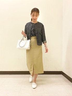 「RODE SKO」｜「アイテム（デニムジャケット）」を使った、rina...さん（レディース・163cm）の春コーディネート