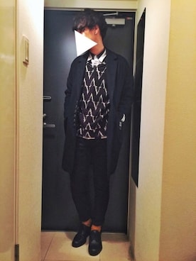「soe shirts（ソーイシャツ）のアイテム（トップス）」を使った、TaQさん（メンズ・180cm）の冬コーディネート