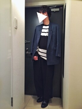「SHAREEF（シャリーフ）のアイテム（テーラードジャケット）」を使った、TaQさん（メンズ・180cm）の春コーディネート