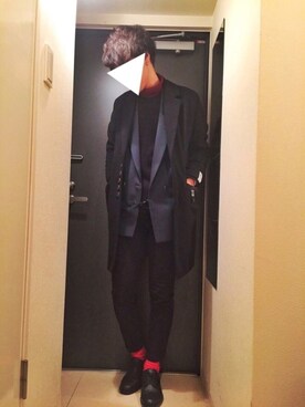 「SHAREEF（シャリーフ）のアイテム（テーラードジャケット）」を使った、TaQさん（メンズ・180cm）の冬コーディネート