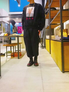 「HUMIS（ヒューミス）のアイテム」を使った、okamoto''sさん（メンズ・168cm）の春コーディネート